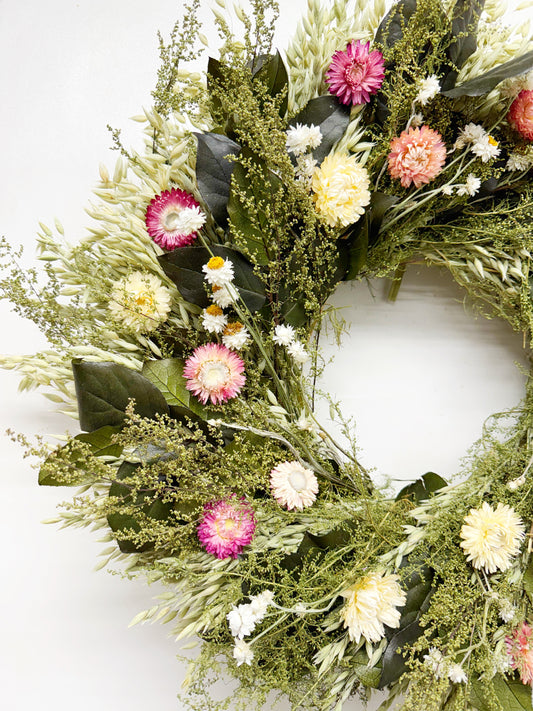 Dried and Preserved English Sunlight Wreath