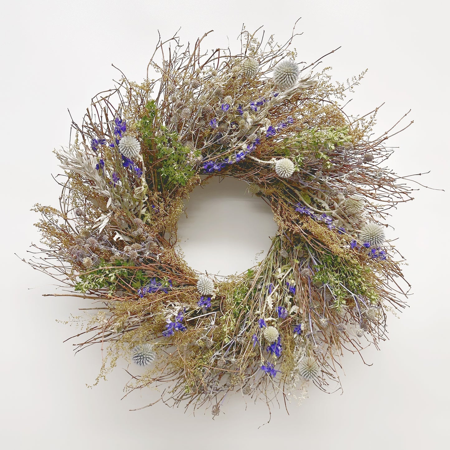 Dried Larkspur Underbrush Wreath