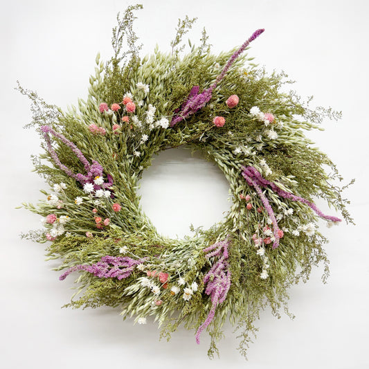 Dried Pink Trails Wreath