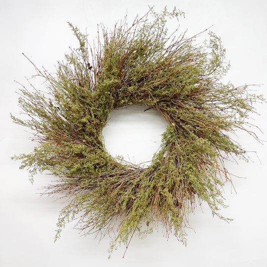 Dried Sweet Annie and Twigs Wreath