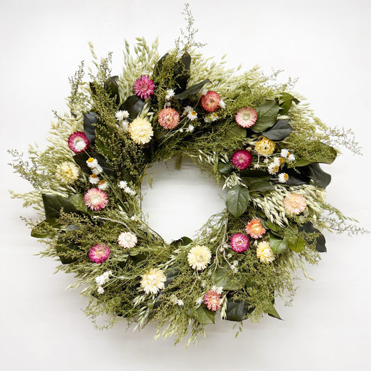 Dried and Preserved English Sunlight Wreath