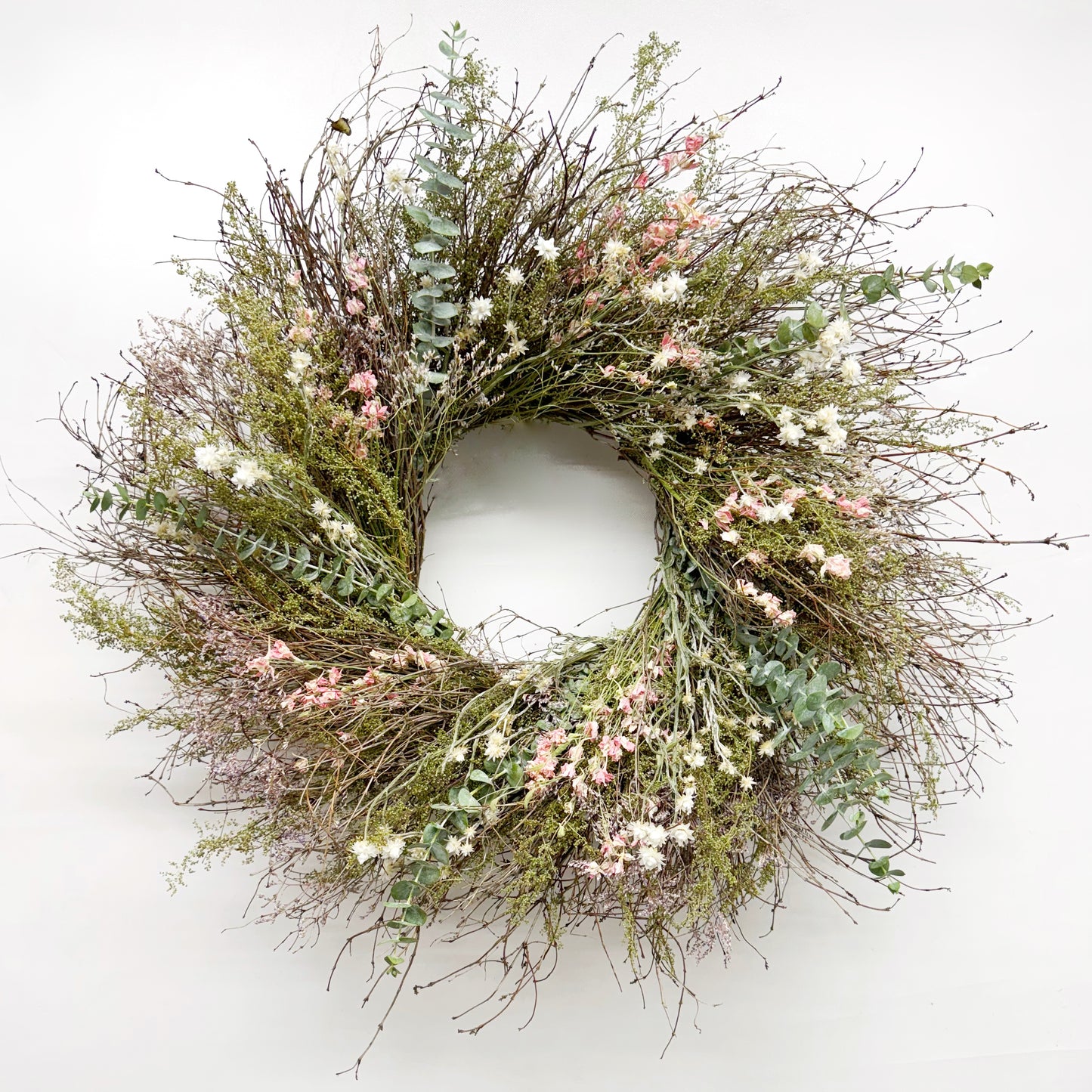 Dried Pink Sunshine Wreath