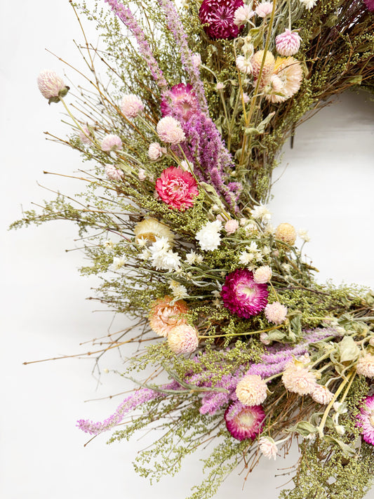 Dried Butterfly Garden Wreath