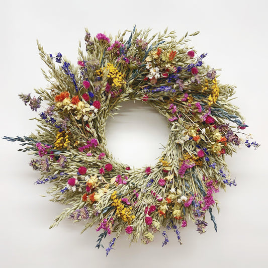 Dried Fluttering Flowers Wreath