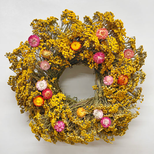 Dried Sunny Garden Wreath