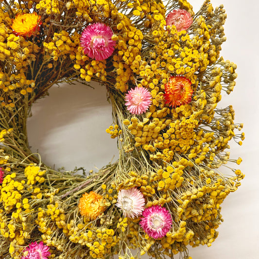 Dried Sunny Garden Wreath