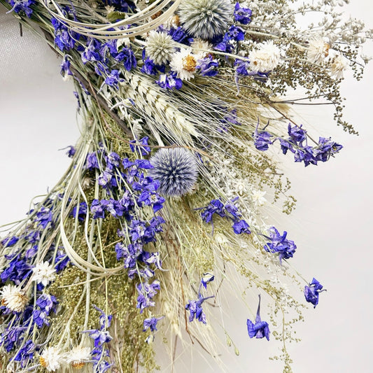 Dried Blue Larkspur Wreath