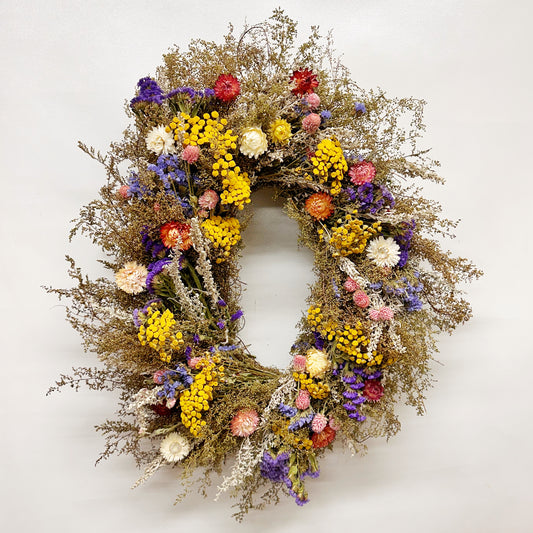 Dried Oval Botanical Wreath