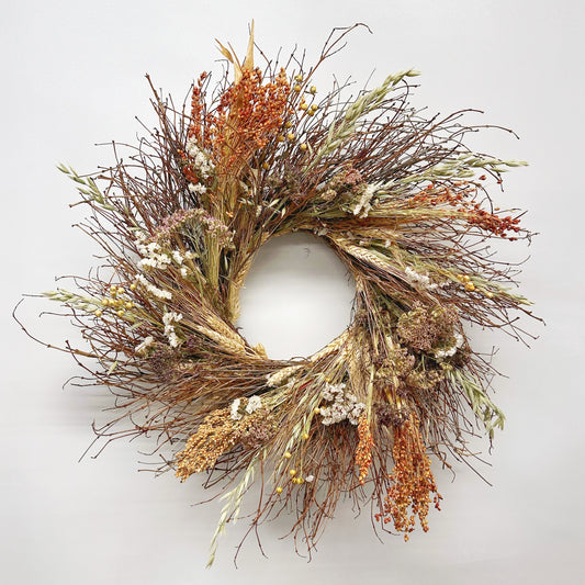 Dried Nature Grains Wreath