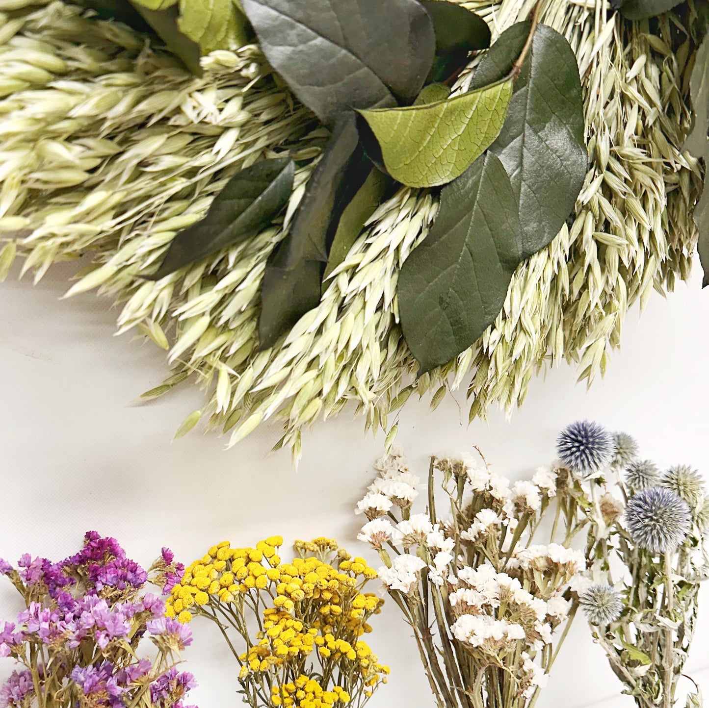 DIY Dried and Preserved Basil Wreath and Colorful Bundles Kit