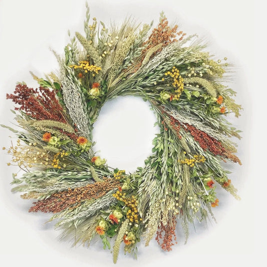 Dried Carnelian Fall Wreath