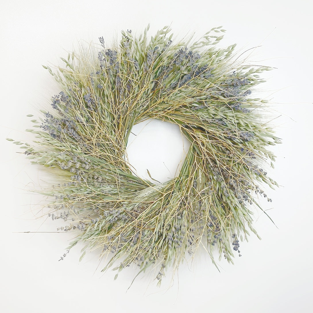 Dried Lavender and Wheat Lodge Wreath