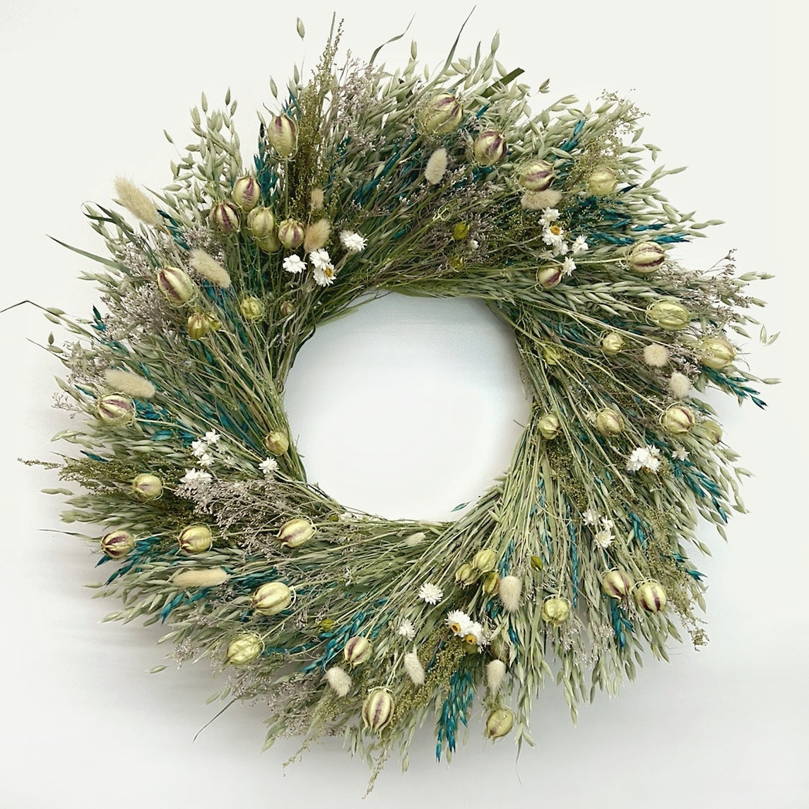 Dried Blue Parade Wreath