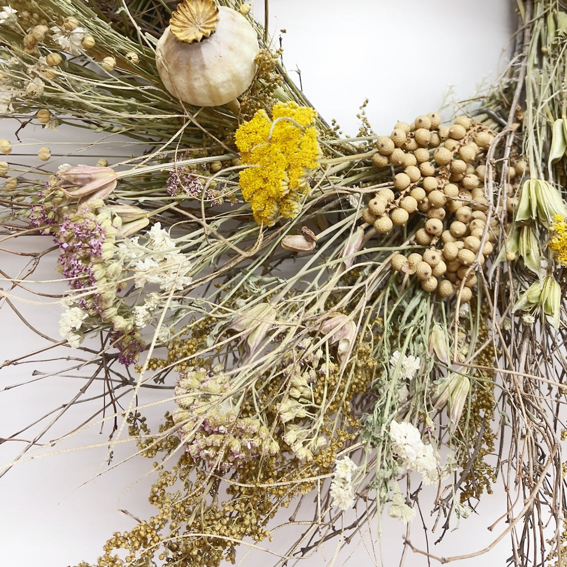 Dried Poppies and Berries Wreath