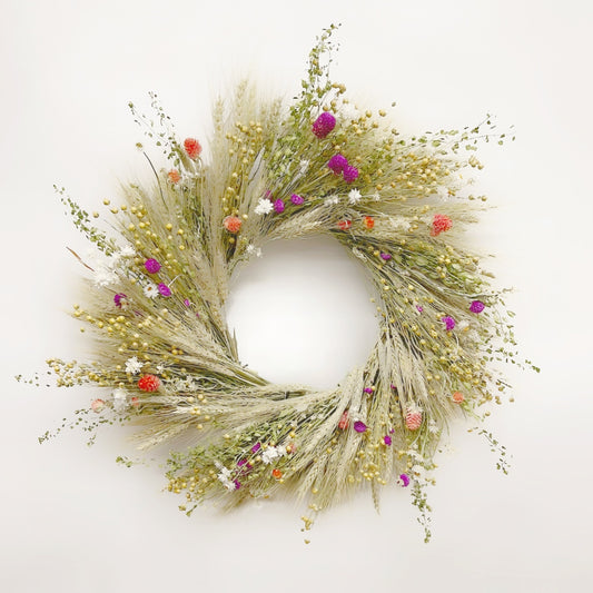 Dried Bonny Fields Wreath